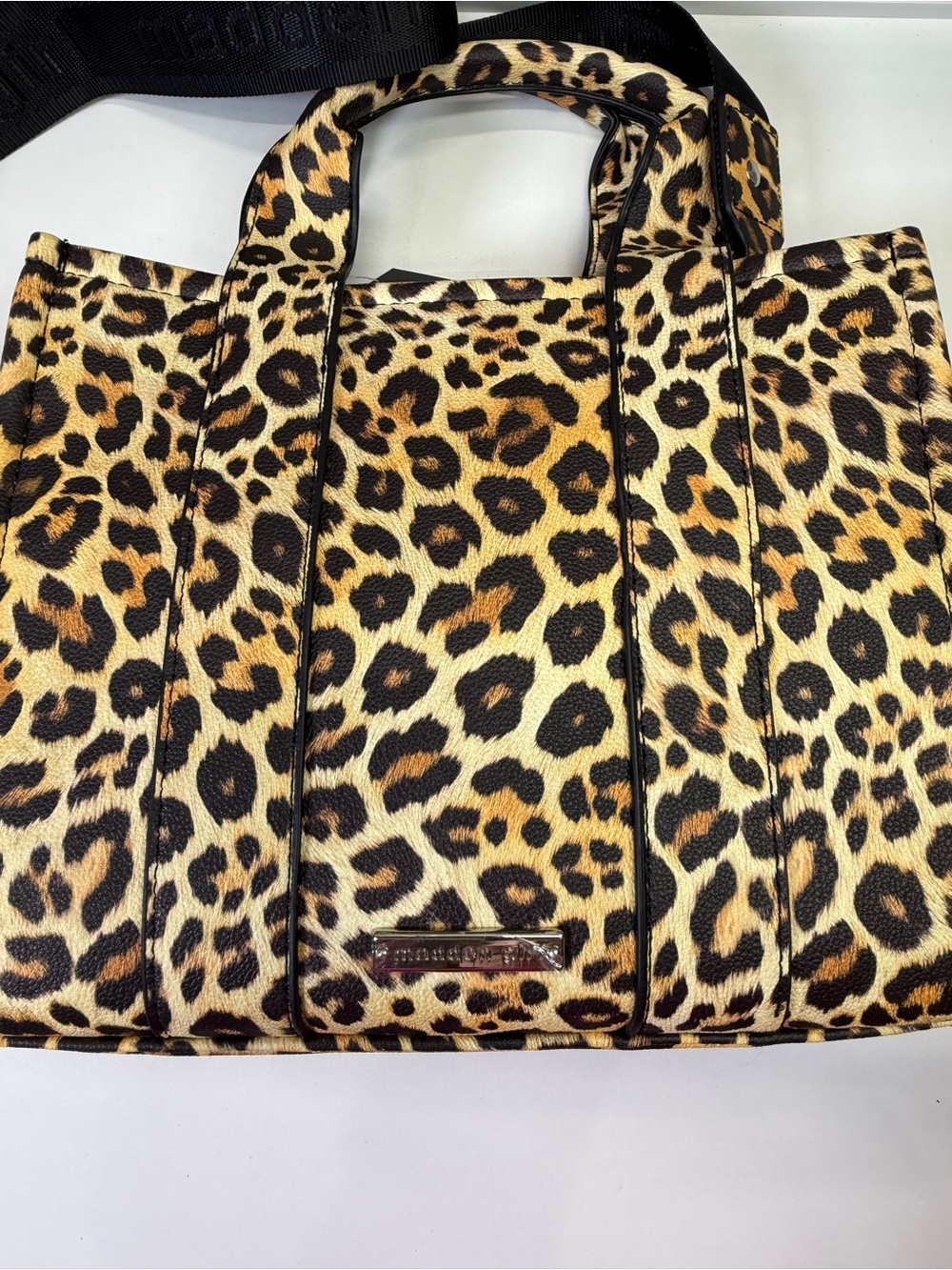 Madden Girl Leopard Print Tote - Brown/Black